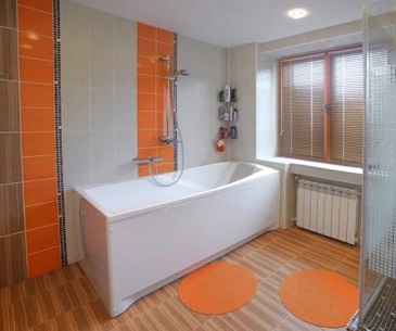 Оранжевая ванная комната фото